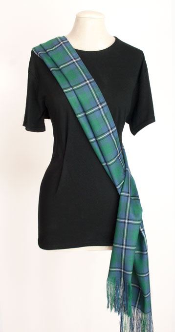 Sash, Long Scarf, Ladies, PLAIN Wool, Irwin, Irvine Tartan